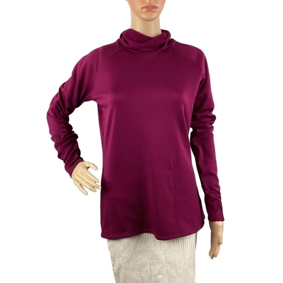 Columbia Pullover Size L Berry Long Sleeve Cowl Neck - Picture 1 of 7